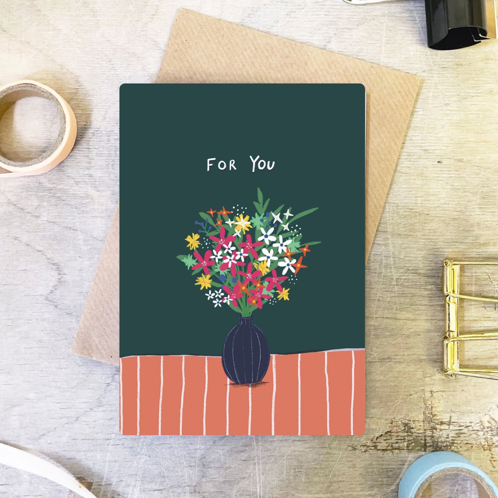 For You Floral Card