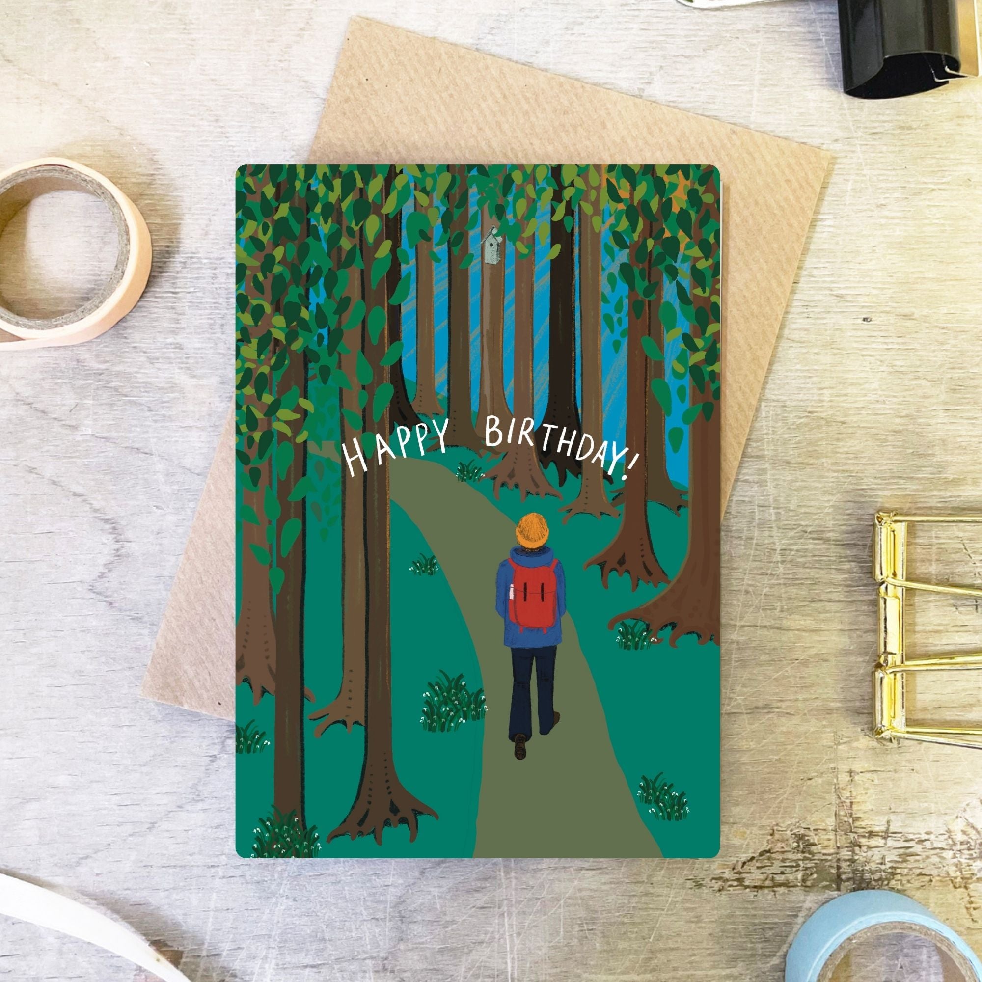 Woodland Walk Happy Birthday Card