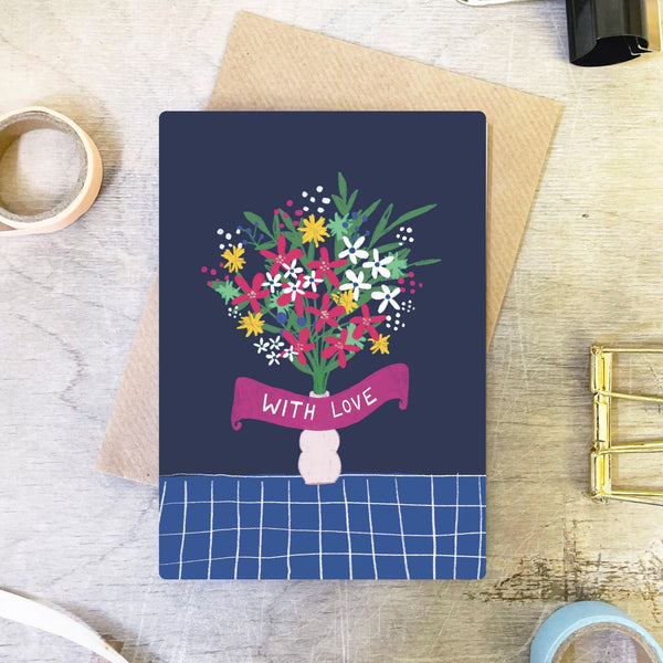 With Love Floral Card
