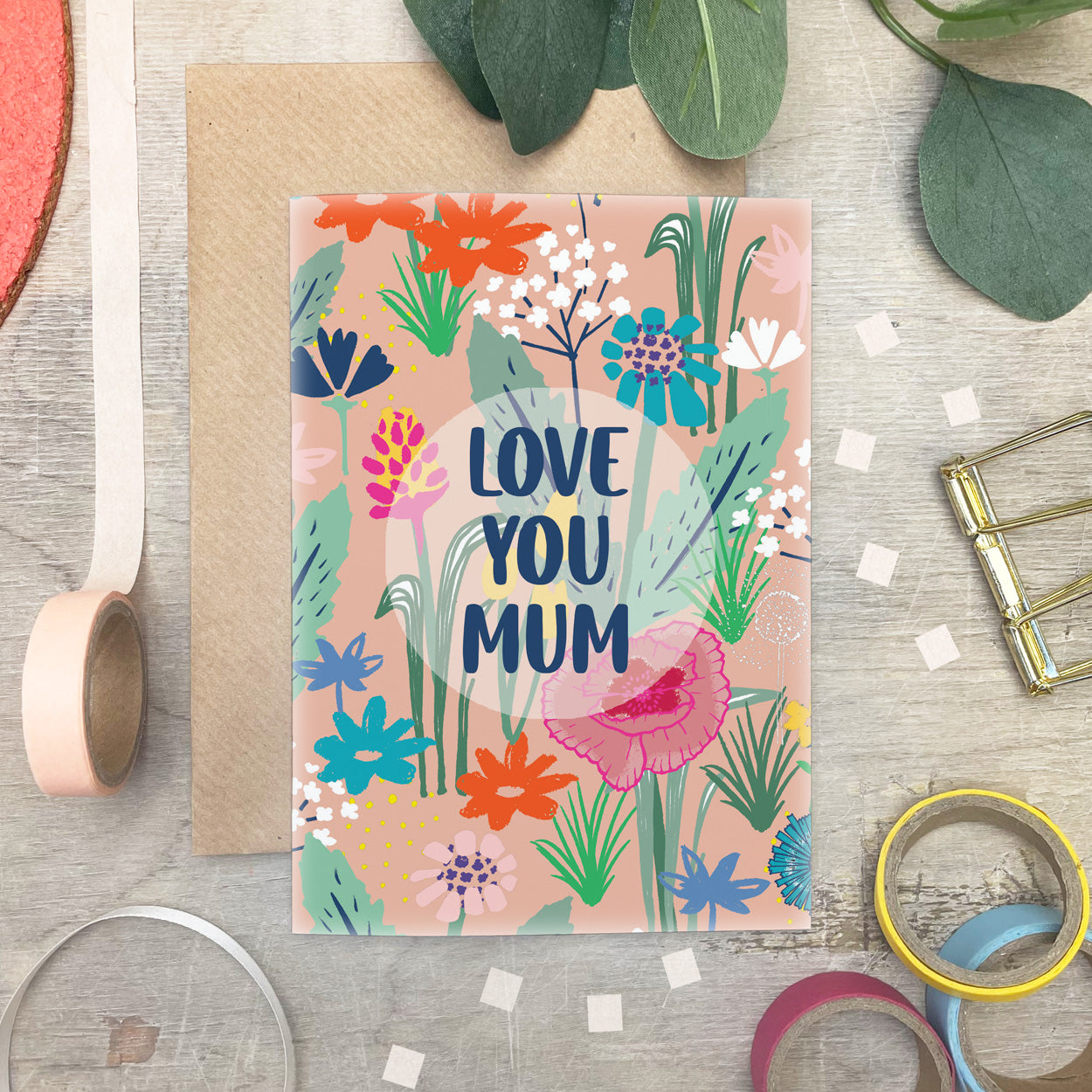 Wildflower 'Love You' Mum Card - Martha and Hepsie