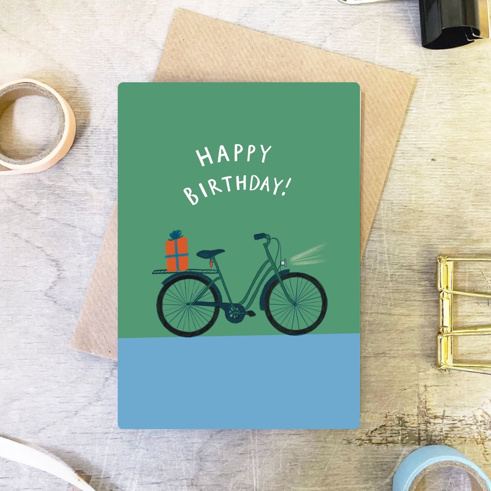 Cycling Happy Birthday Card