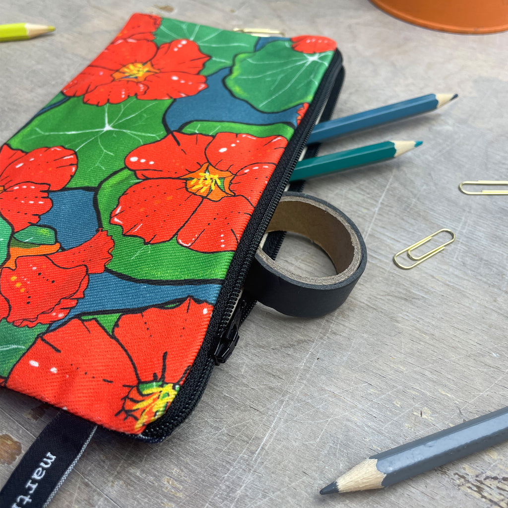 Nasturtium Pencil Case - Martha and Hepsie