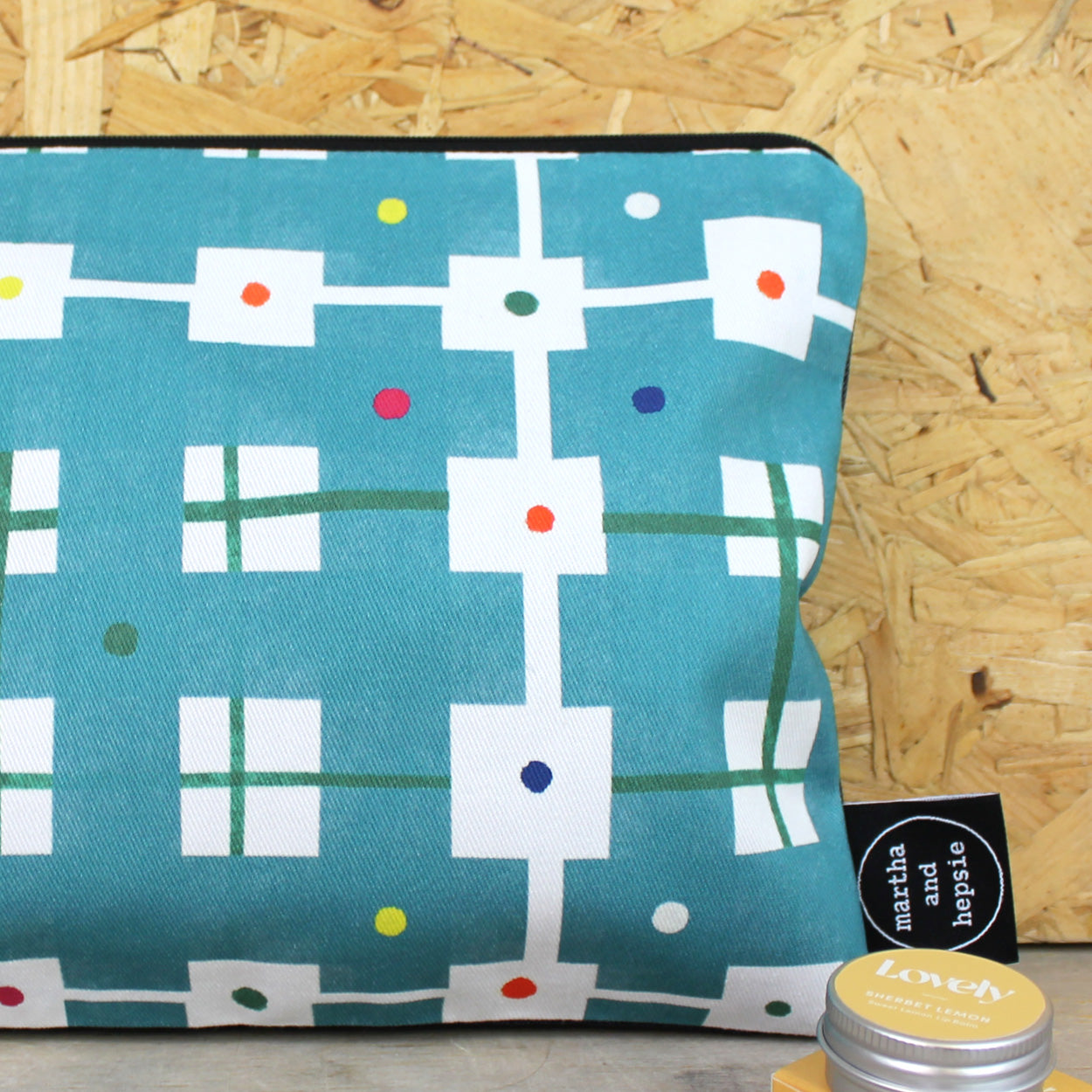 Welsh Blanket Check Wash Bag - Martha and Hepsie