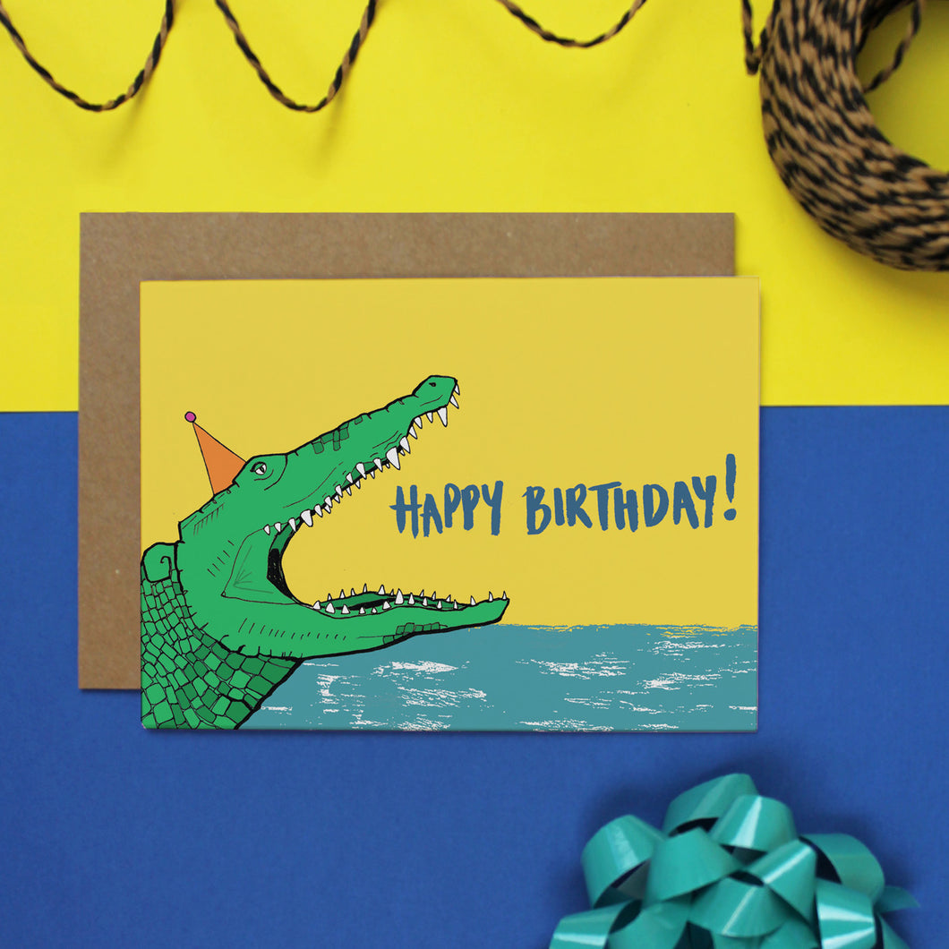Crocodile Birthday Card - Martha and Hepsie
