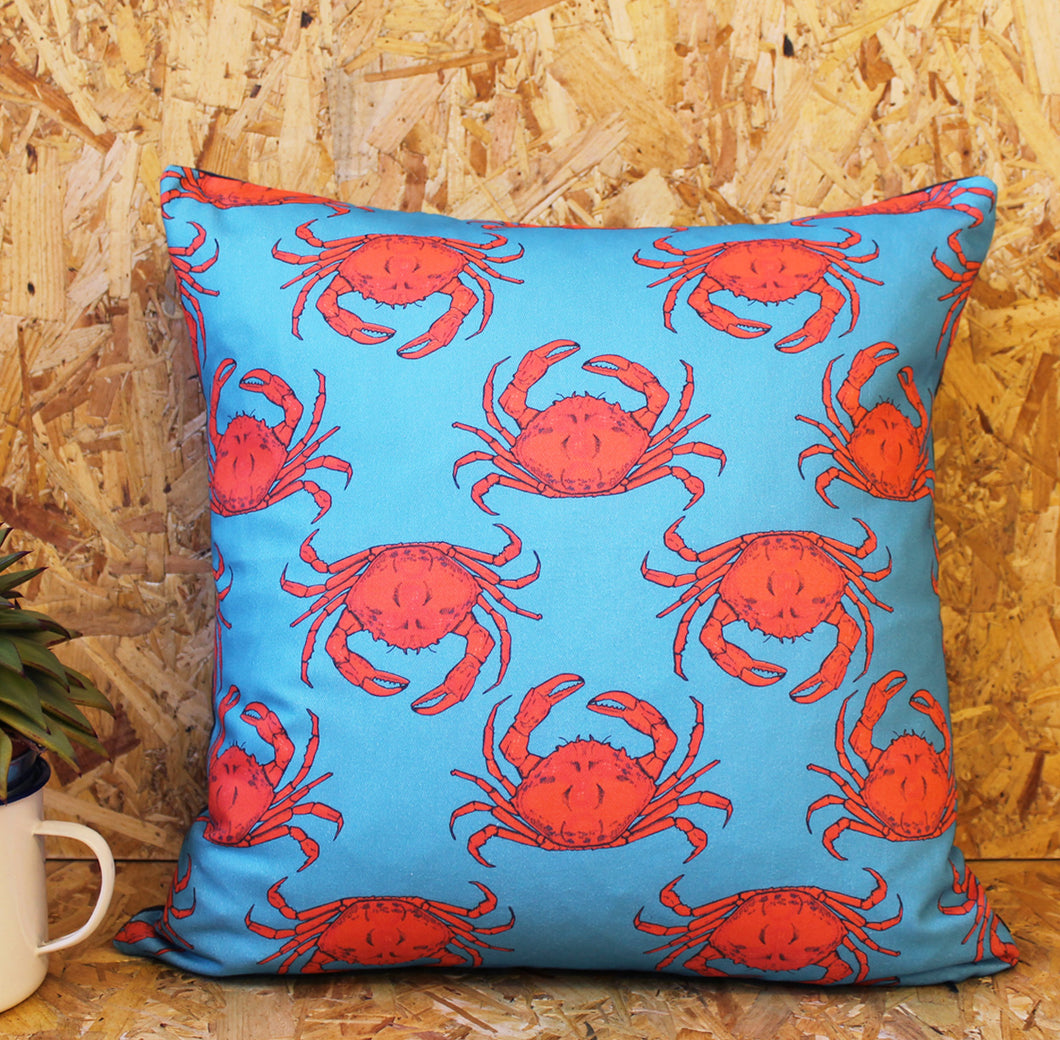 Turquoise Crab Cushion - Martha and Hepsie
