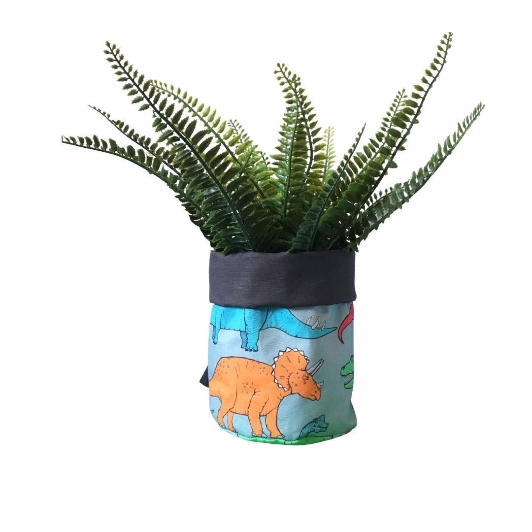 Dinosaur Multi Coloured Storage Basket - Martha and Hepsie
