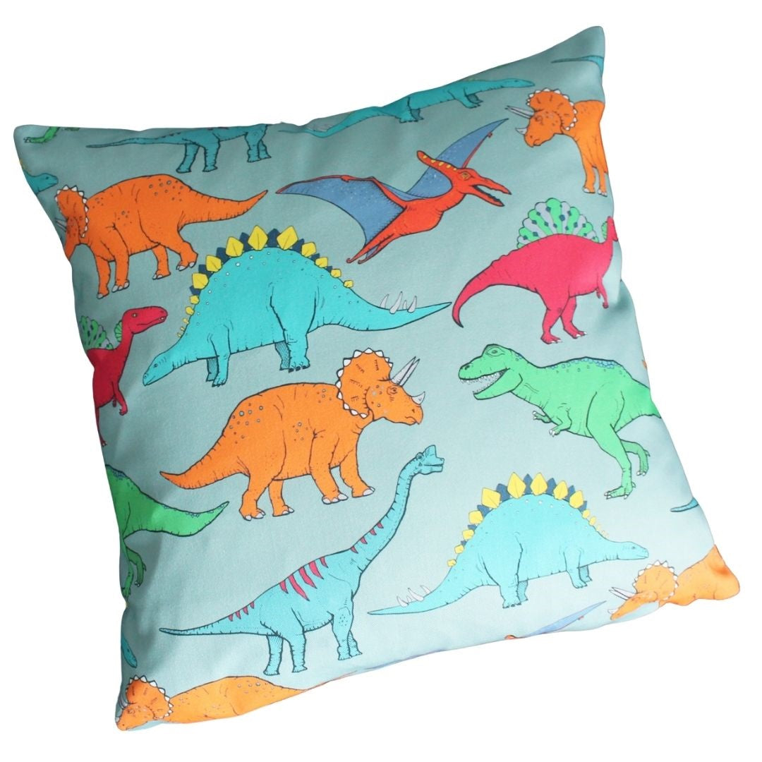 Dinosaur Multi Coloured Cushion - Martha and Hepsie