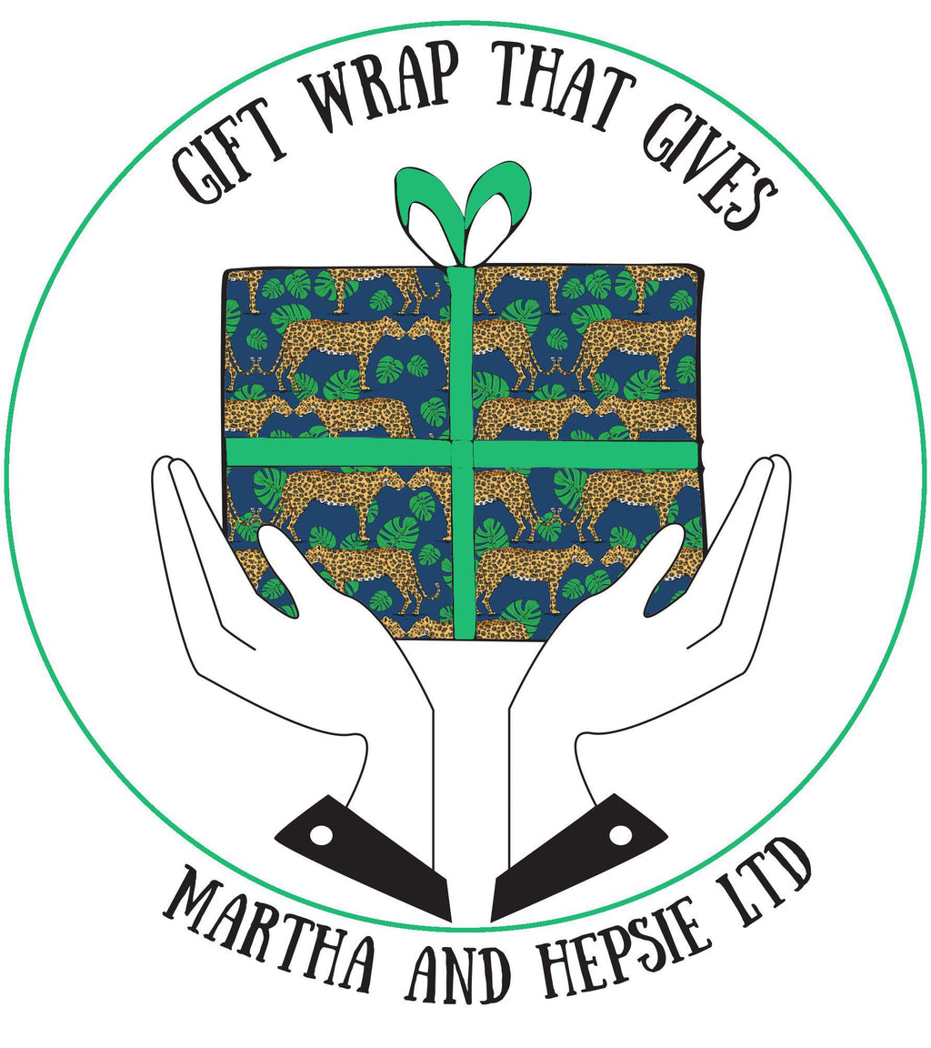 Leopard and Monstera Leaf Gift Wrap - Martha and Hepsie