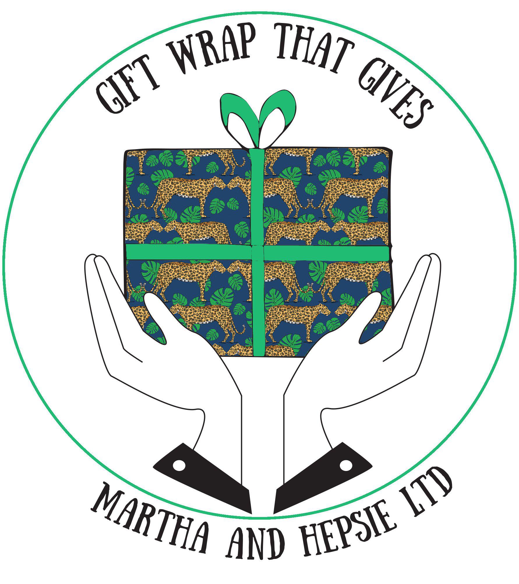 Leopard and Monstera Leaf Gift Wrap - Martha and Hepsie