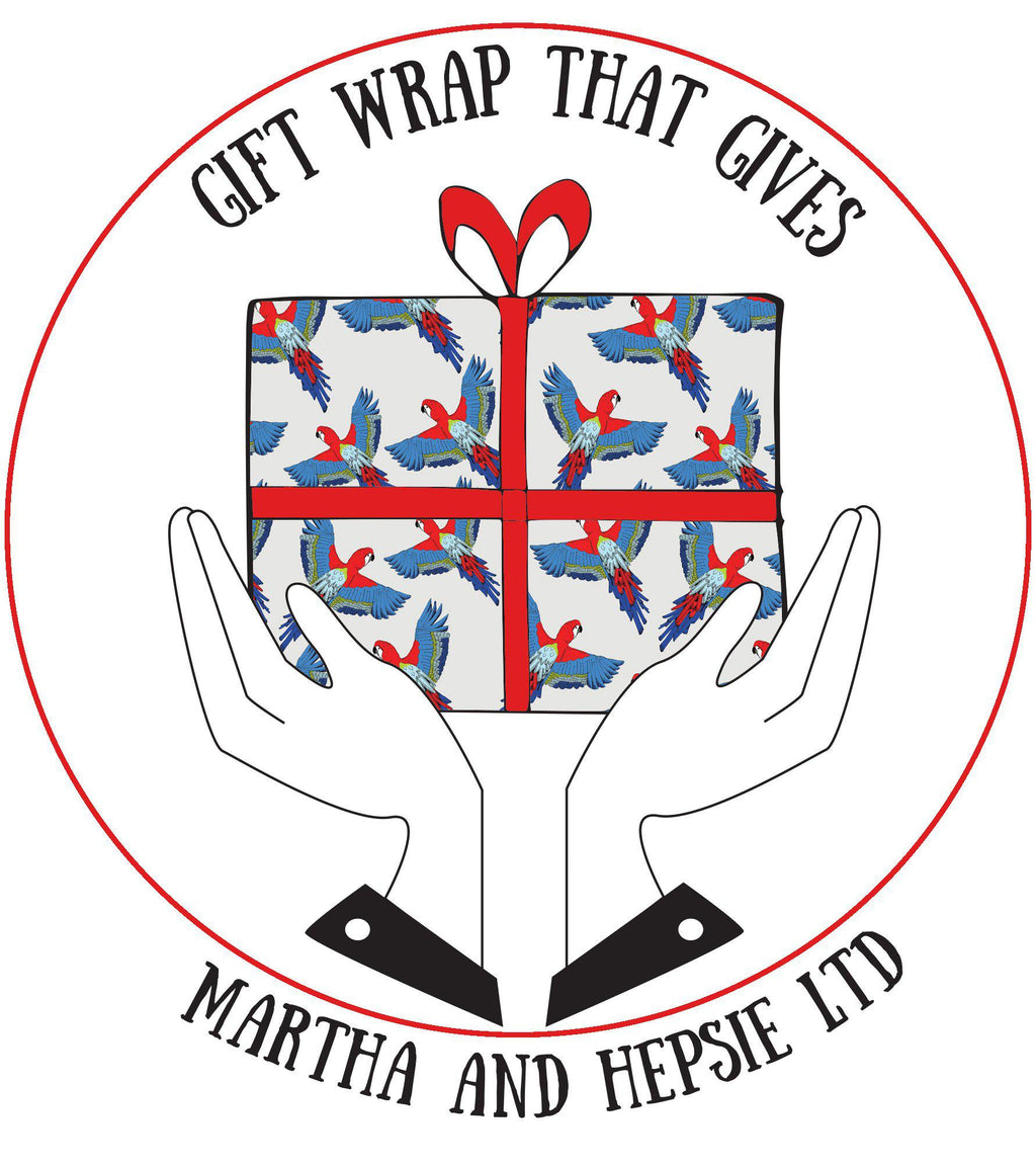 Tropical Parrot Gift Wrap - Martha and Hepsie