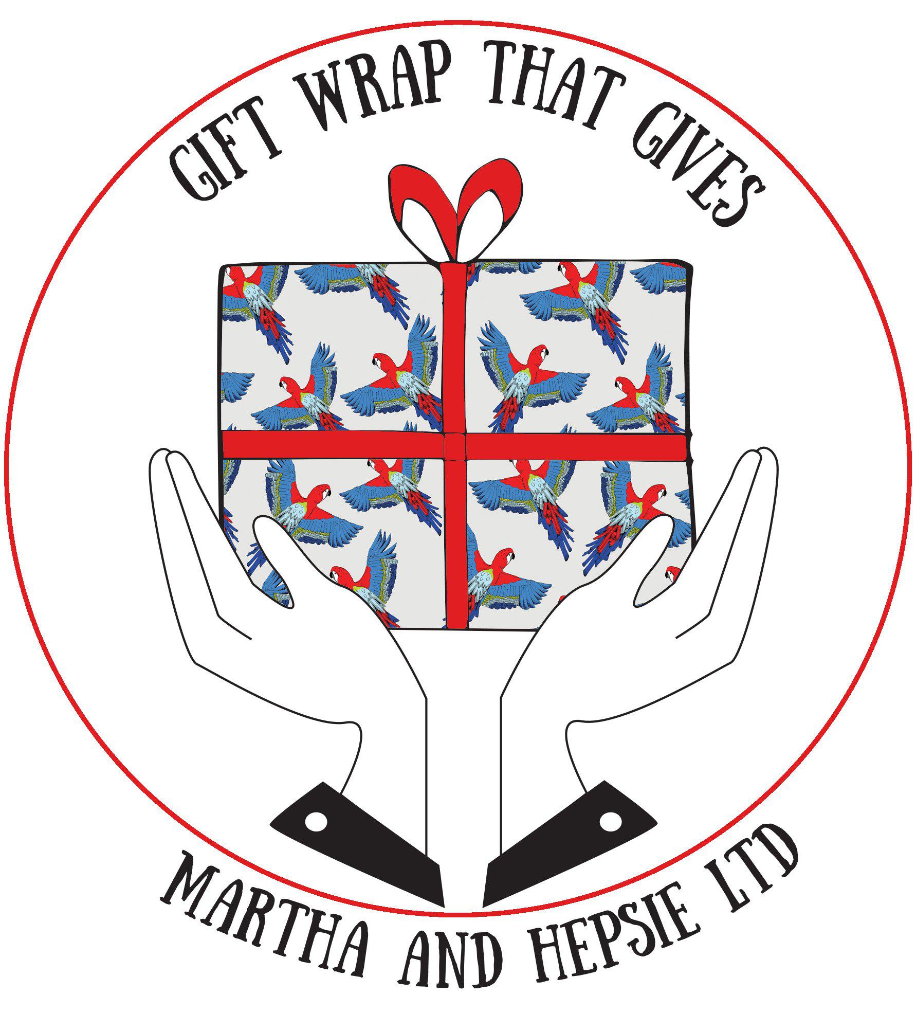 Tropical Parrot Gift Wrap - Martha and Hepsie