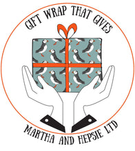 Load image into Gallery viewer, Green Puffin Gift Wrap - Martha and Hepsie
