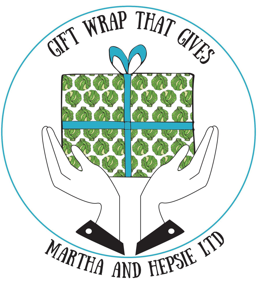 Brussels Sprout Christmas Gift Wrap - Martha and Hepsie