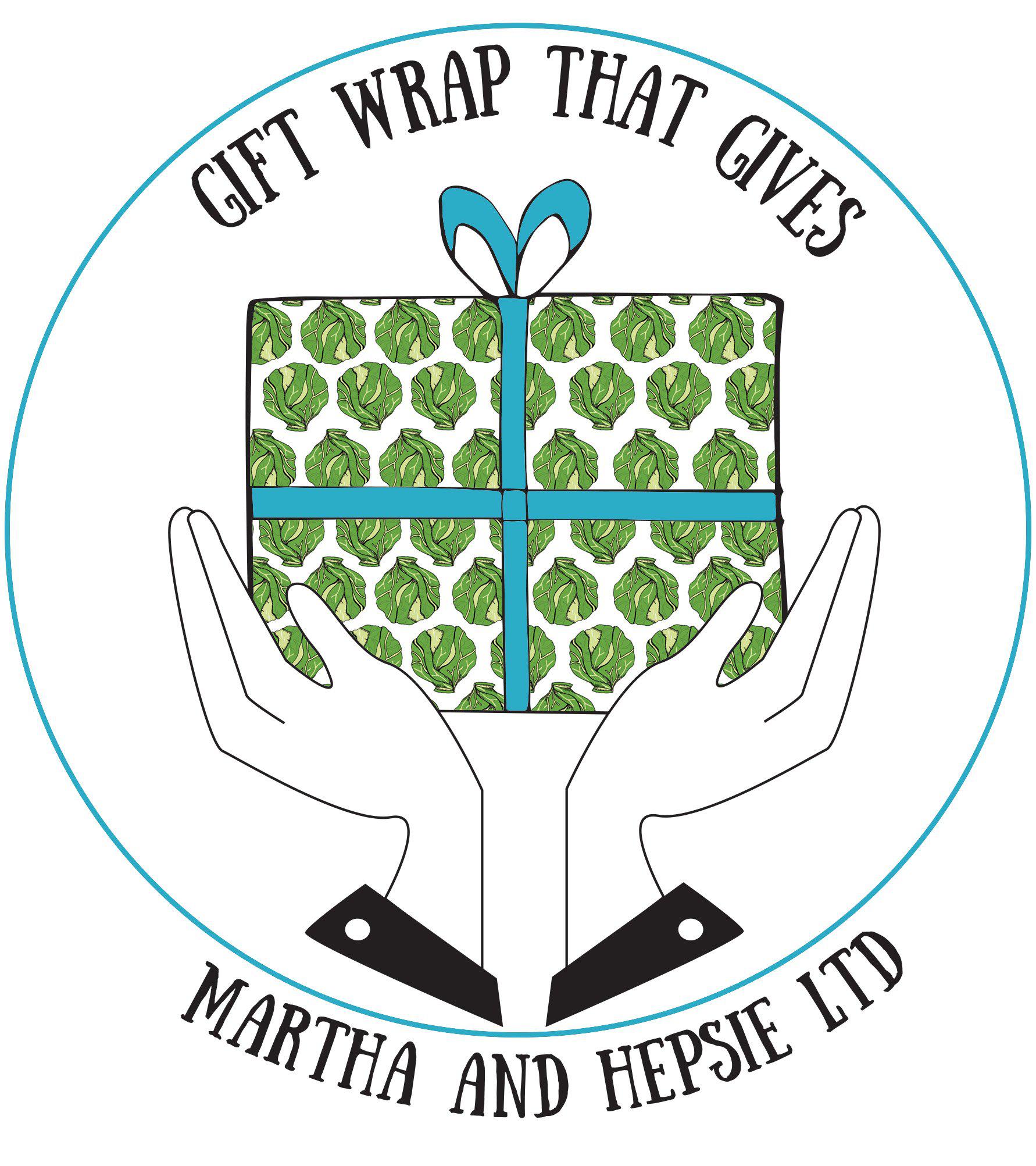 Brussels Sprout Christmas Gift Wrap - Martha and Hepsie