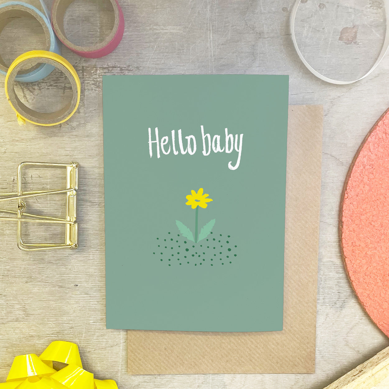 Hello Baby Newborn Card - Martha and Hepsie