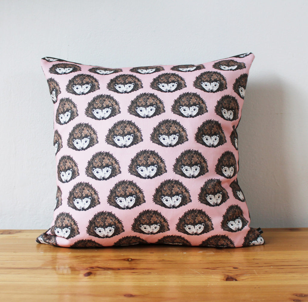 Pink Hedgehog Fabric - Martha and Hepsie