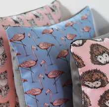 Load image into Gallery viewer, Pink Flamingo Cushion - Martha and Hepsie
