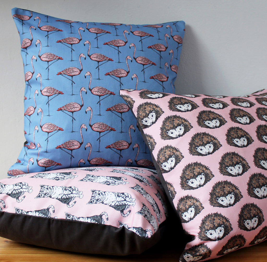 Pink Flamingo Cushion - Martha and Hepsie
