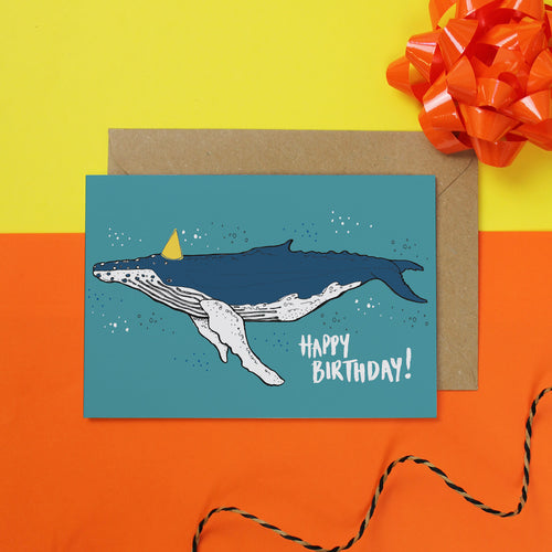 Whale Birthday Card - Martha and Hepsie