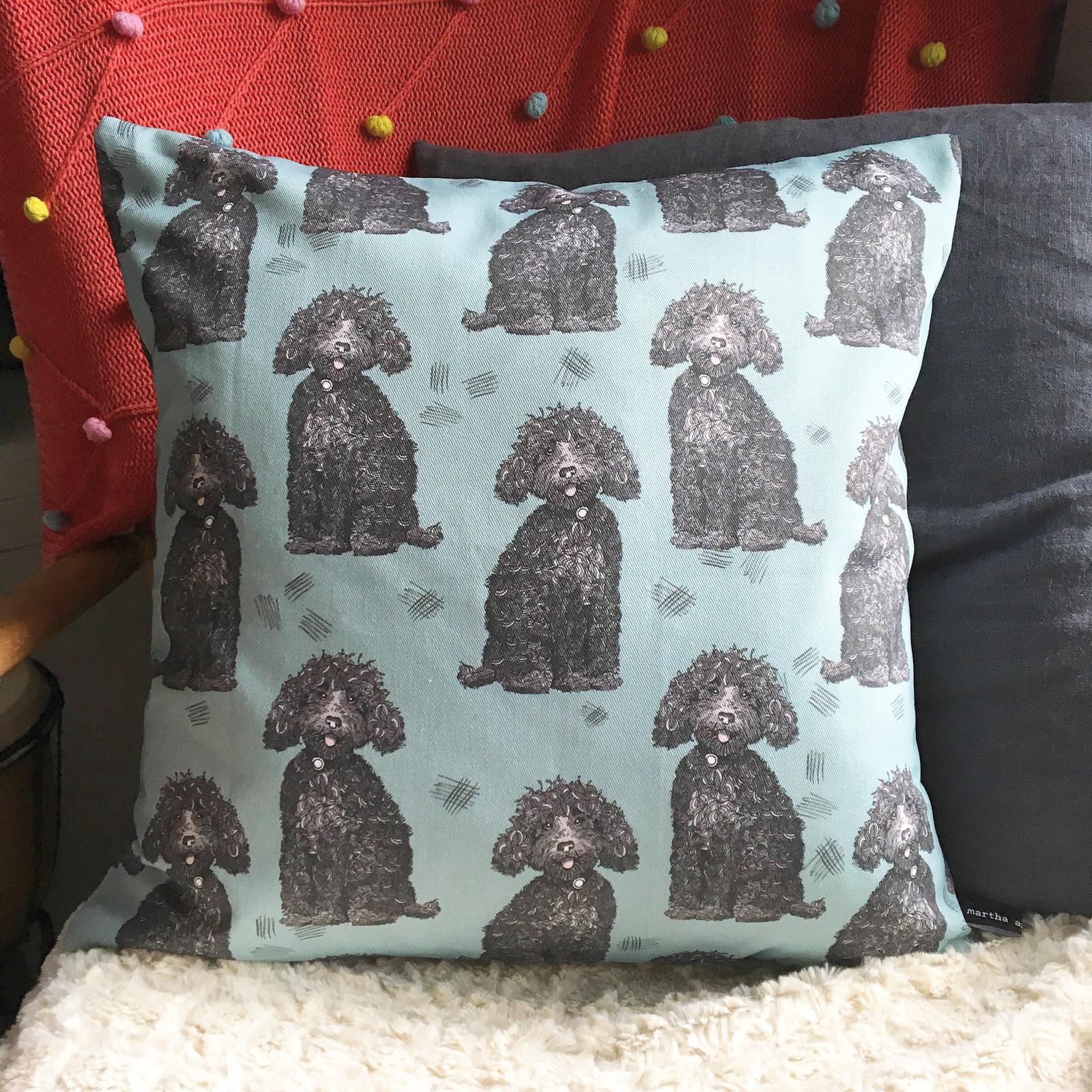 Labradoodle Dog Fabric - Martha and Hepsie
