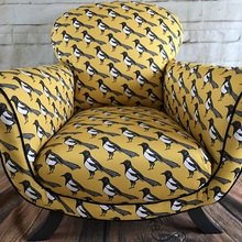Load image into Gallery viewer, Yellow Magpie Fabric - Martha and Hepsie

