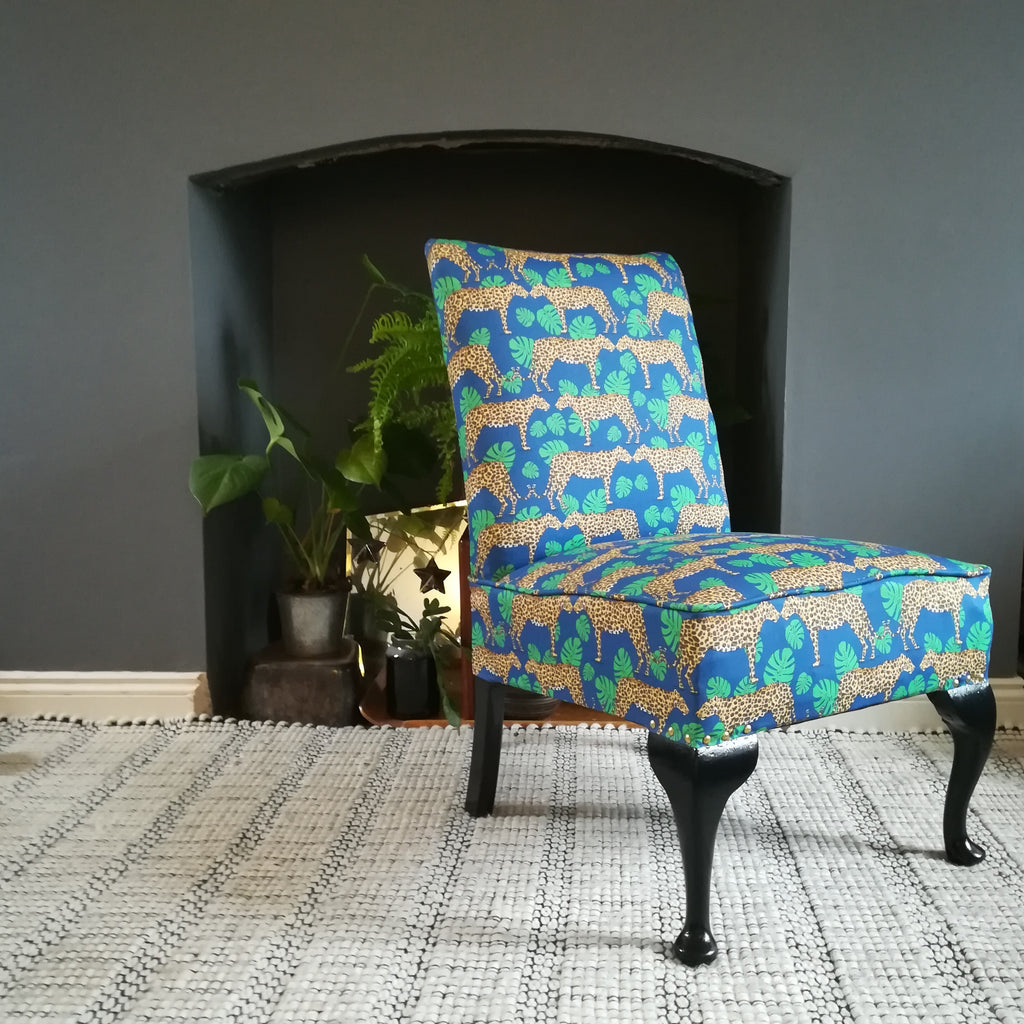 Leopard and Monstera Leaf Fabric - Martha and Hepsie