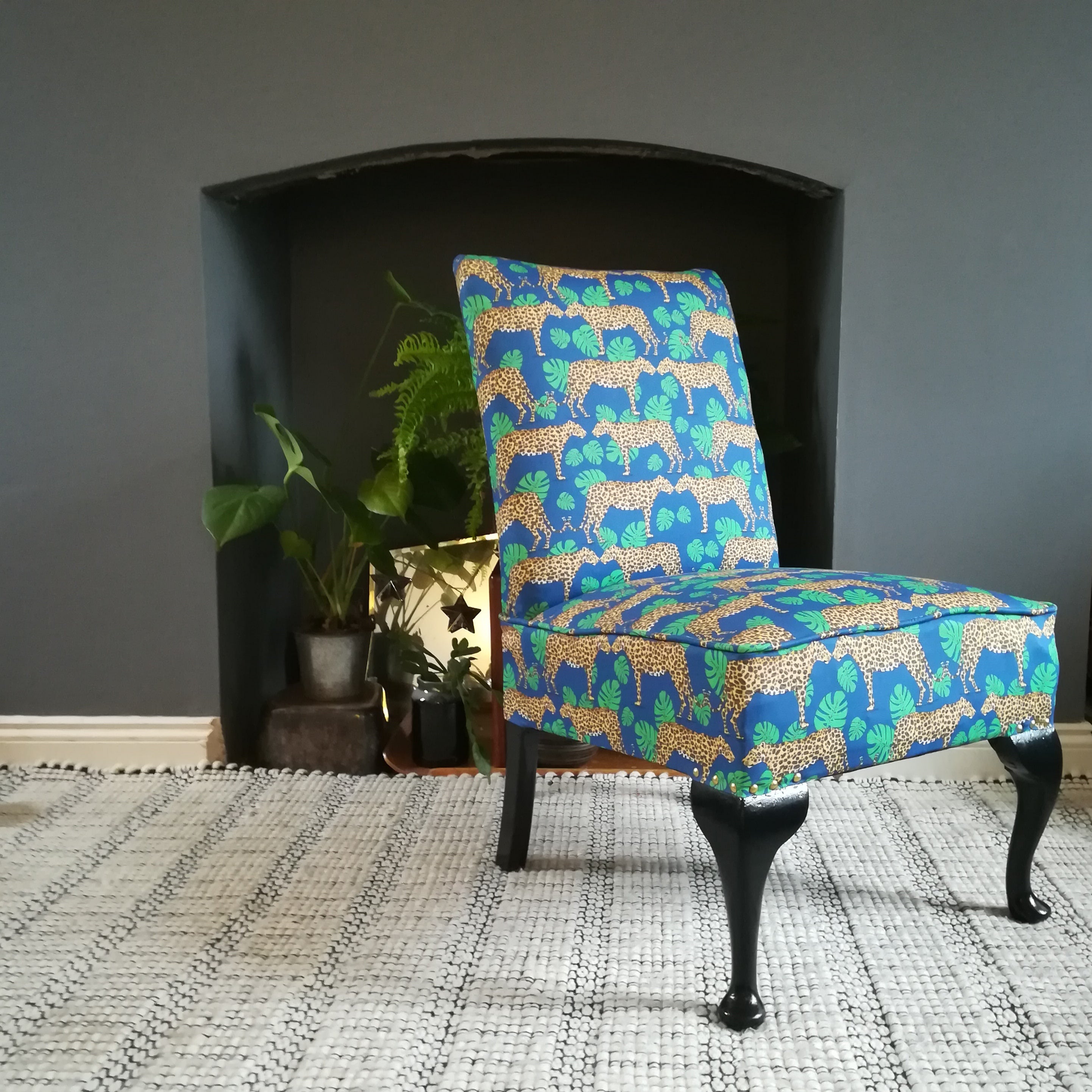 Leopard and Monstera Leaf Fabric - Martha and Hepsie