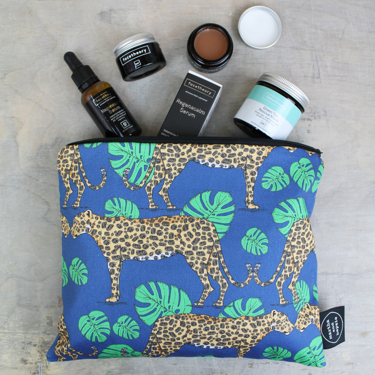 Leopard Wash Bag - Martha and Hepsie