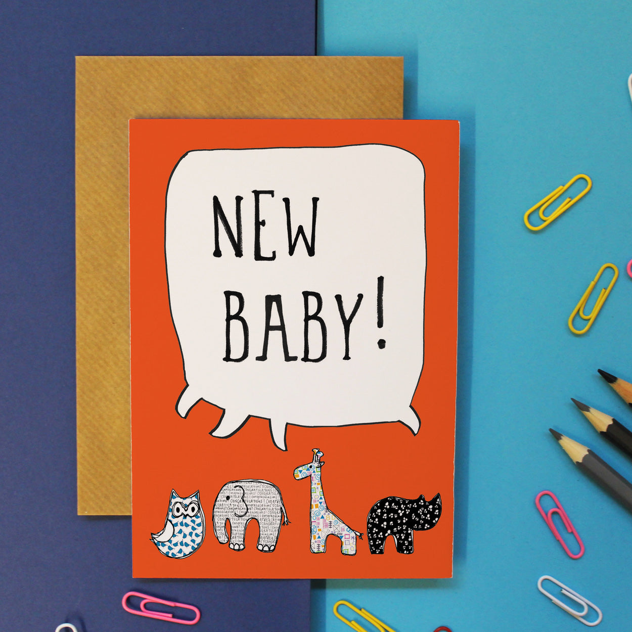 New Baby Card - Martha and Hepsie