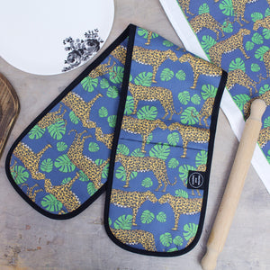 Leopard Double Oven Gloves