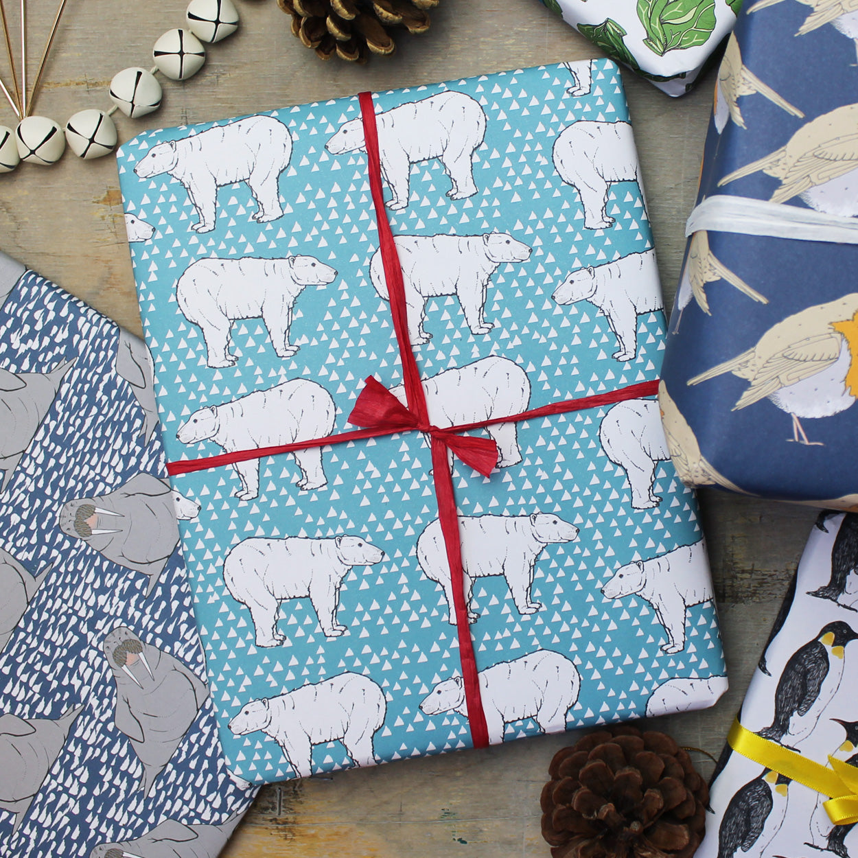 Polar Bear Gift Wrap - Martha and Hepsie