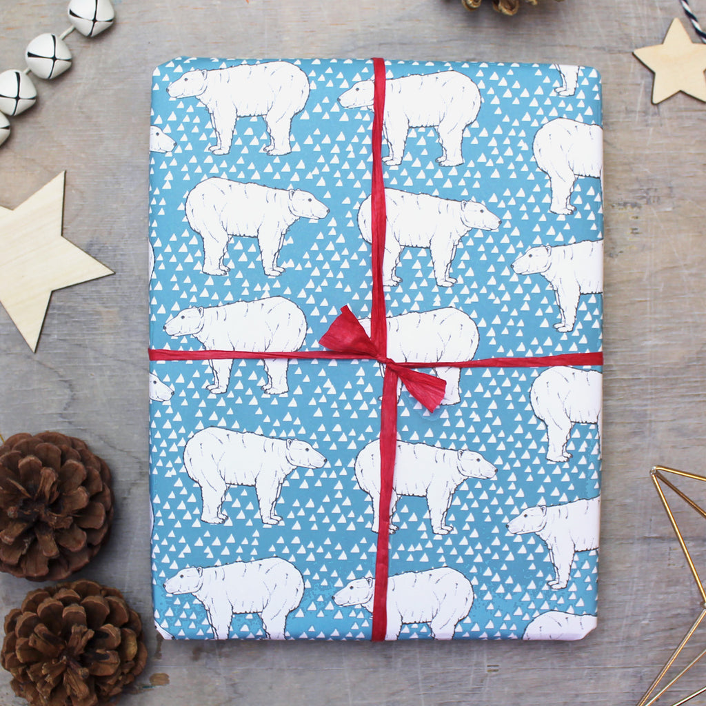 Polar Bear Gift Wrap - Martha and Hepsie