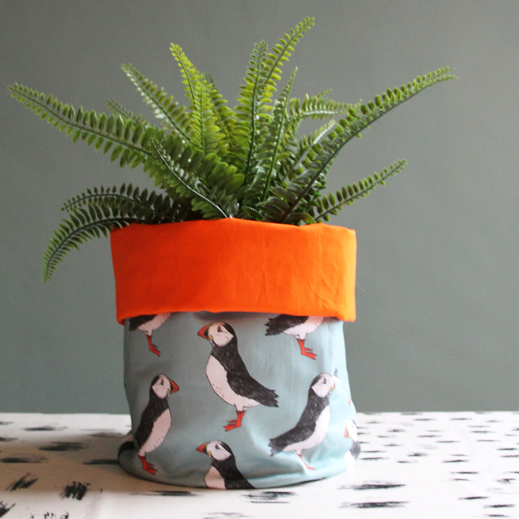 Green Puffin Storage Basket - Martha and Hepsie