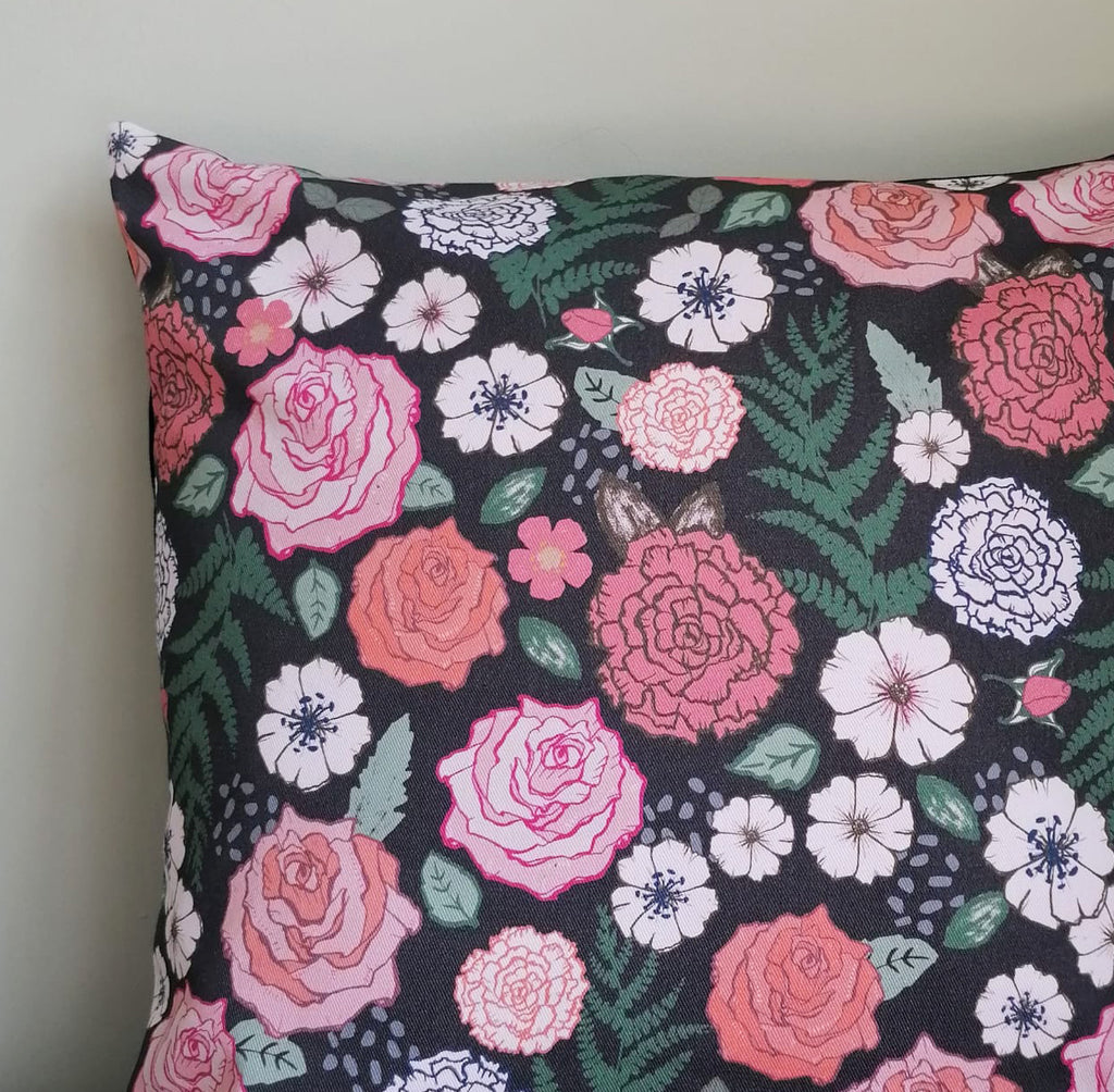 Rose and Fern Cushion - Martha and Hepsie
