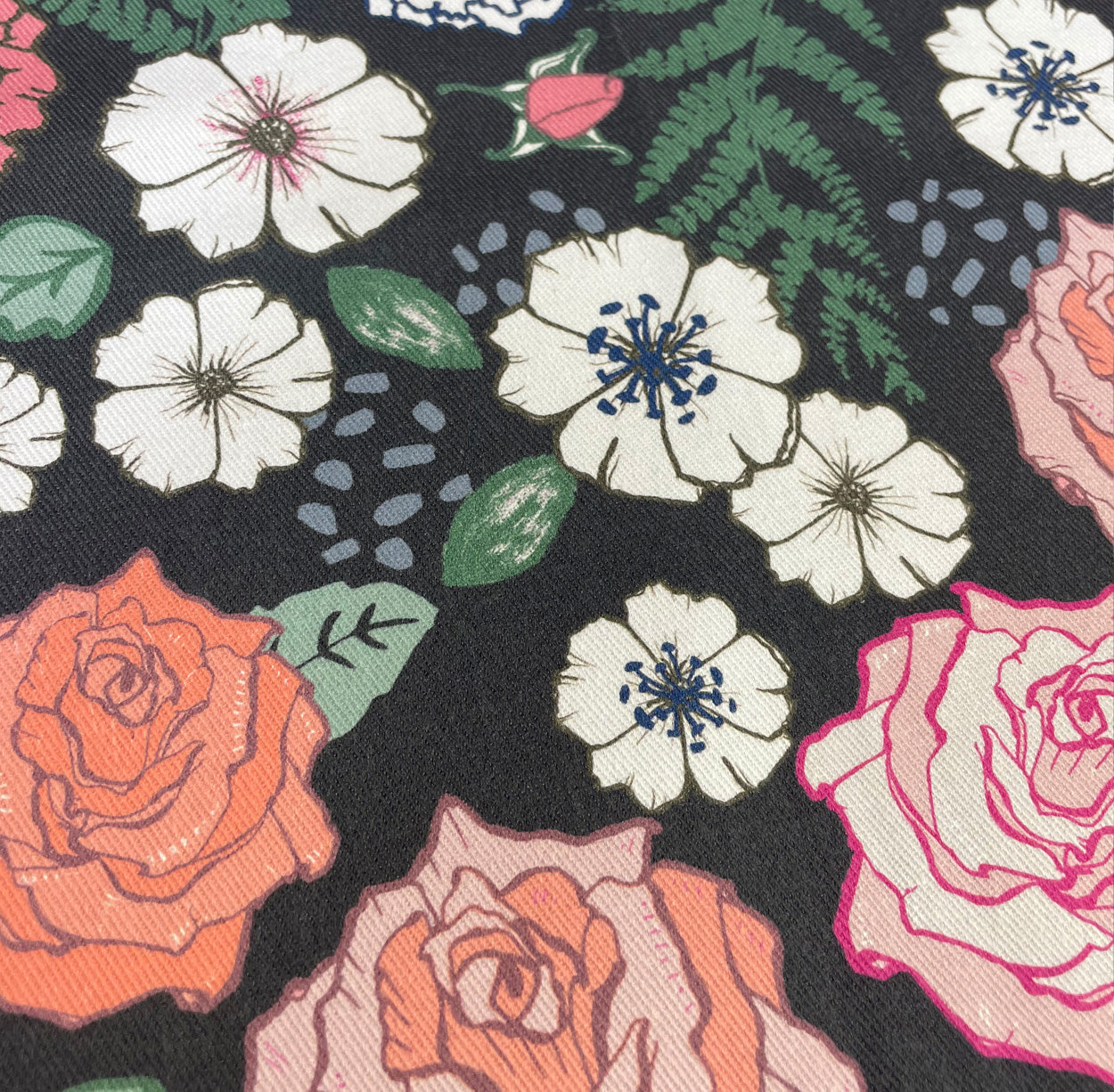 Rose and Fern Fabric - Martha and Hepsie