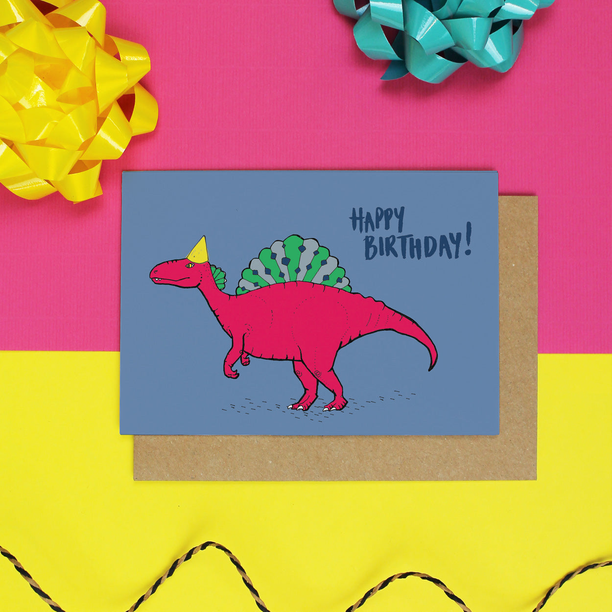 Spinosaurus Birthday Card - Martha and Hepsie