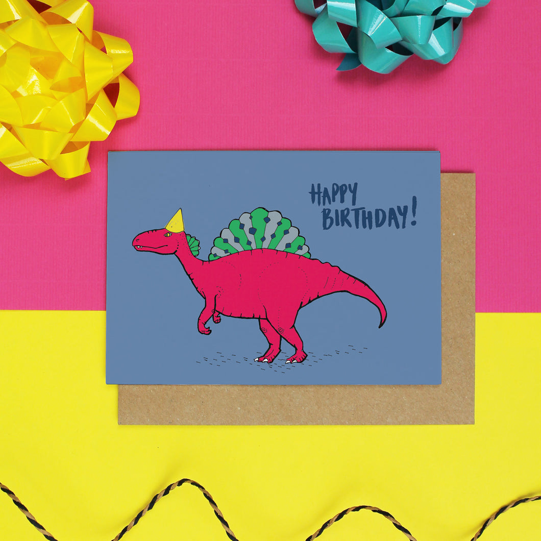 Spinosaurus Birthday Card