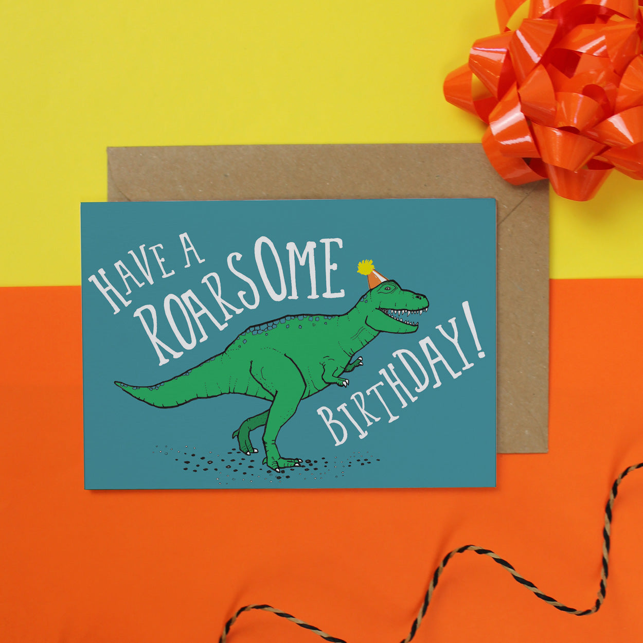 T Rex Birthday Card - Martha and Hepsie