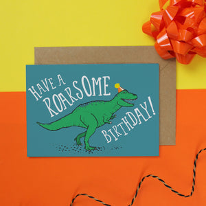 T Rex Birthday Card