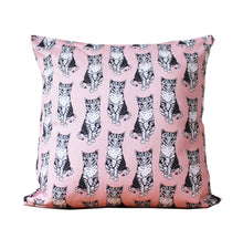 Load image into Gallery viewer, Pink Cat Cushion - Martha and Hepsie

