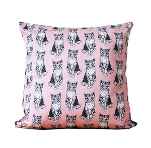 Pink Cat Cushion - Martha and Hepsie