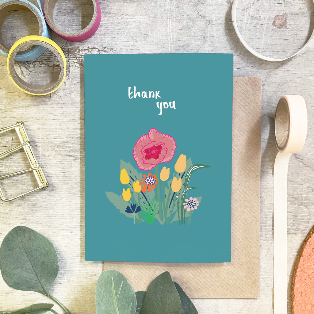 Wildflower Thank You Card - Martha and Hepsie