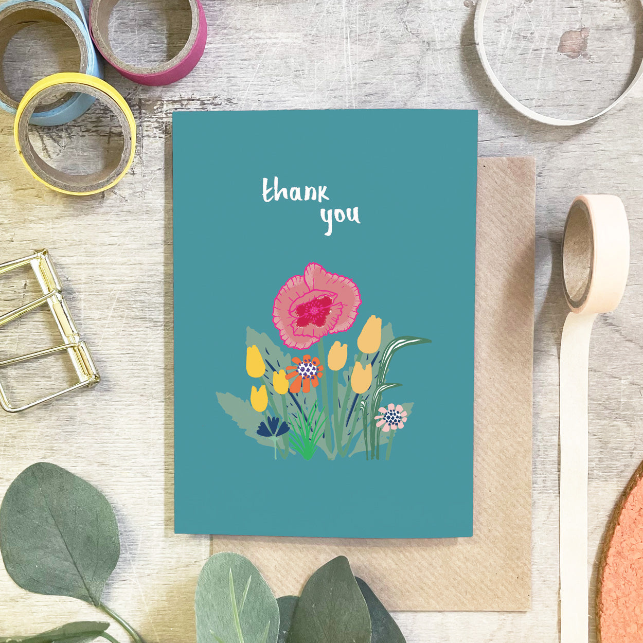 Wildflower Thank You Card - Martha and Hepsie