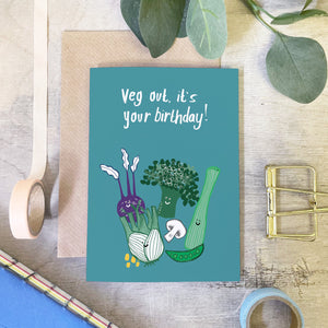 Veg Out Birthday Card