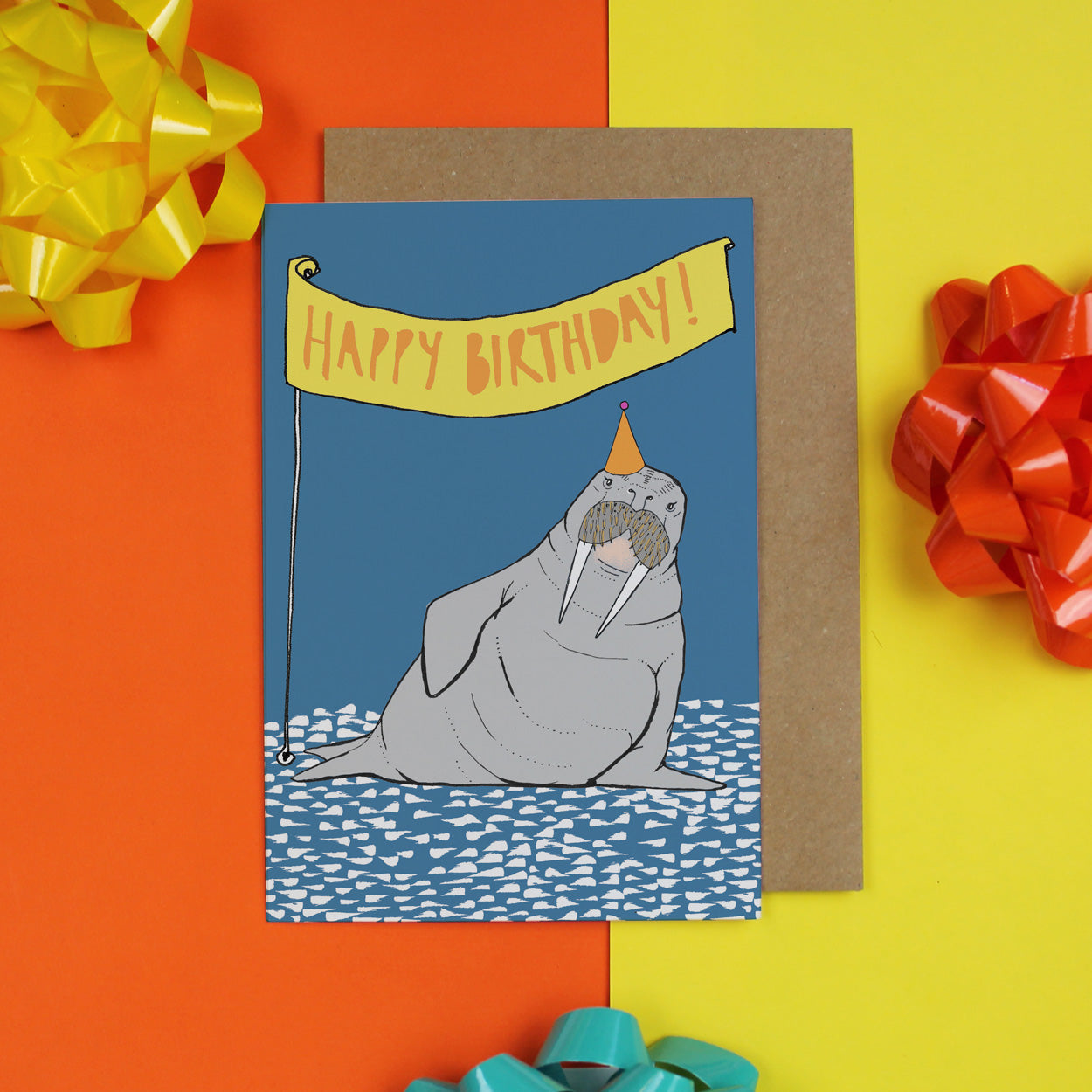 Walrus Birthday Card - Martha and Hepsie
