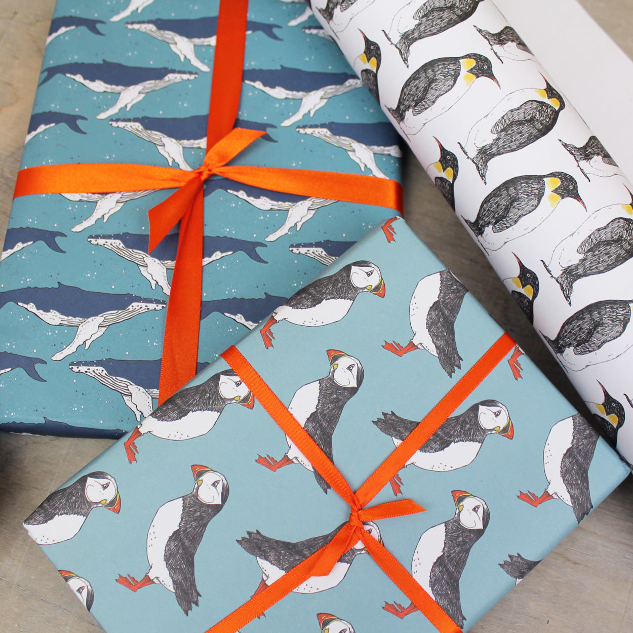 Whale Gift Wrap - Martha and Hepsie