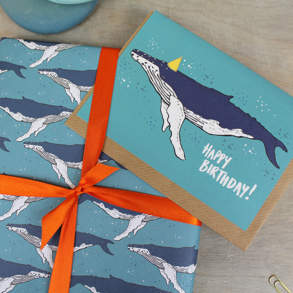 Whale Gift Wrap - Martha and Hepsie