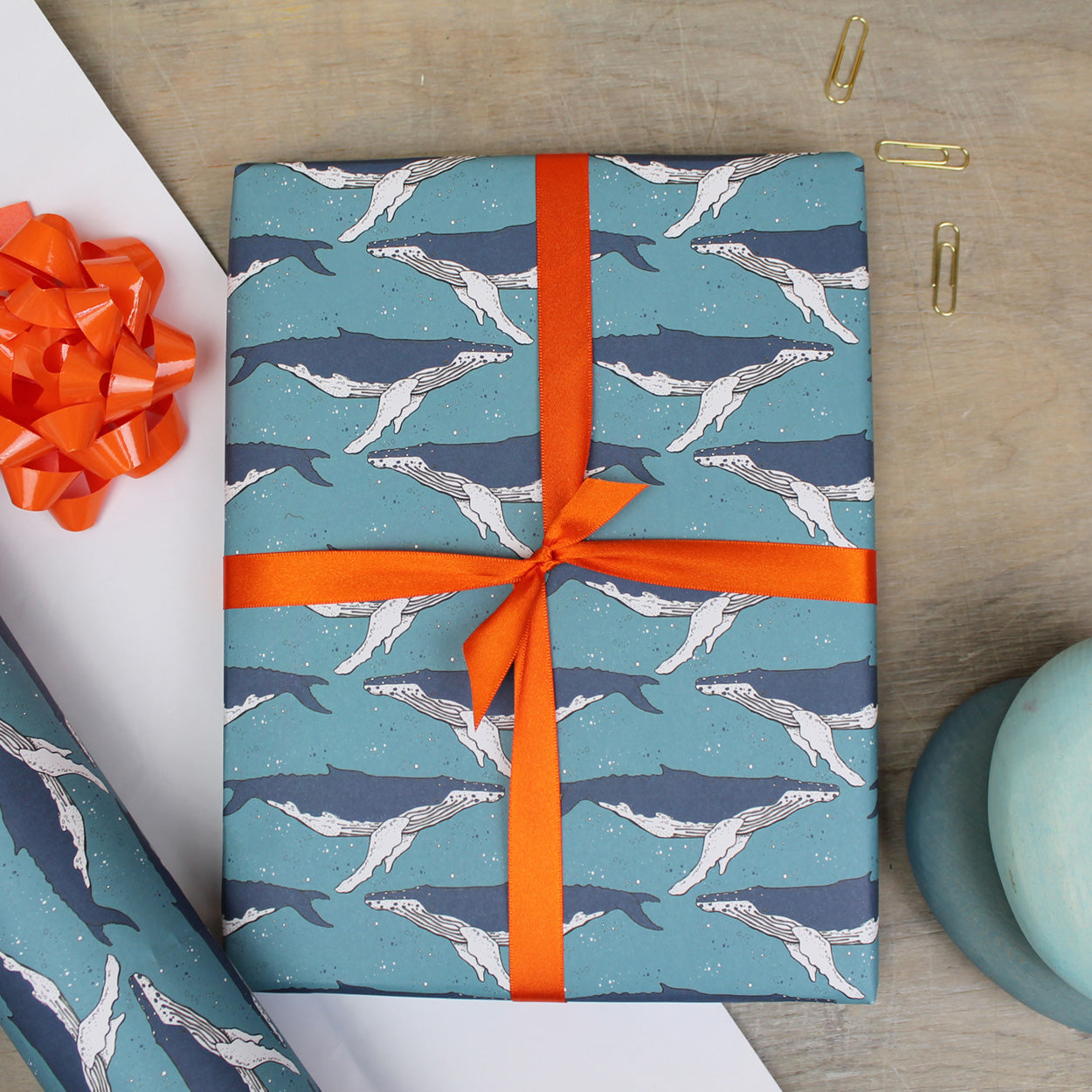 Whale Gift Wrap - Martha and Hepsie