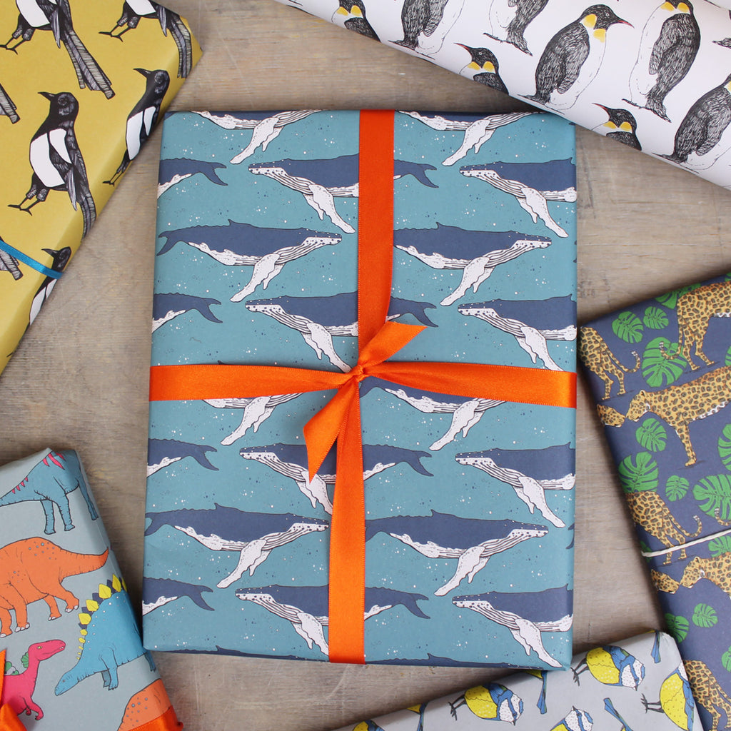 Whale Gift Wrap - Martha and Hepsie