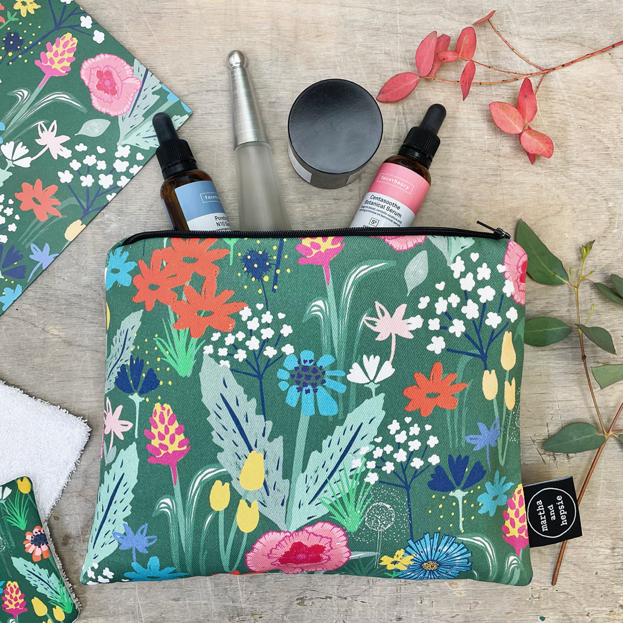 Wildflower Wash Bag - Martha and Hepsie